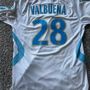 2007/2008 adidas olympique marseille Home Jersey Sz M Valbuena France Soccer